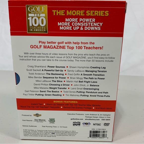 DVD box set of 3- Golf Magazine Top 100 teachers in America- The More Series - Picture 11 of 11